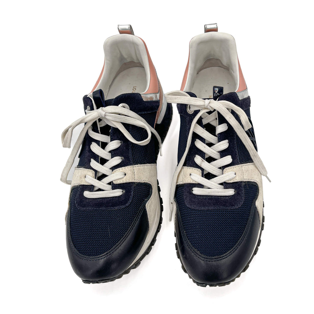 Second hand Louis Vuitton Run Away Leather Sneakers 38 Bicolor - Tabita Bags