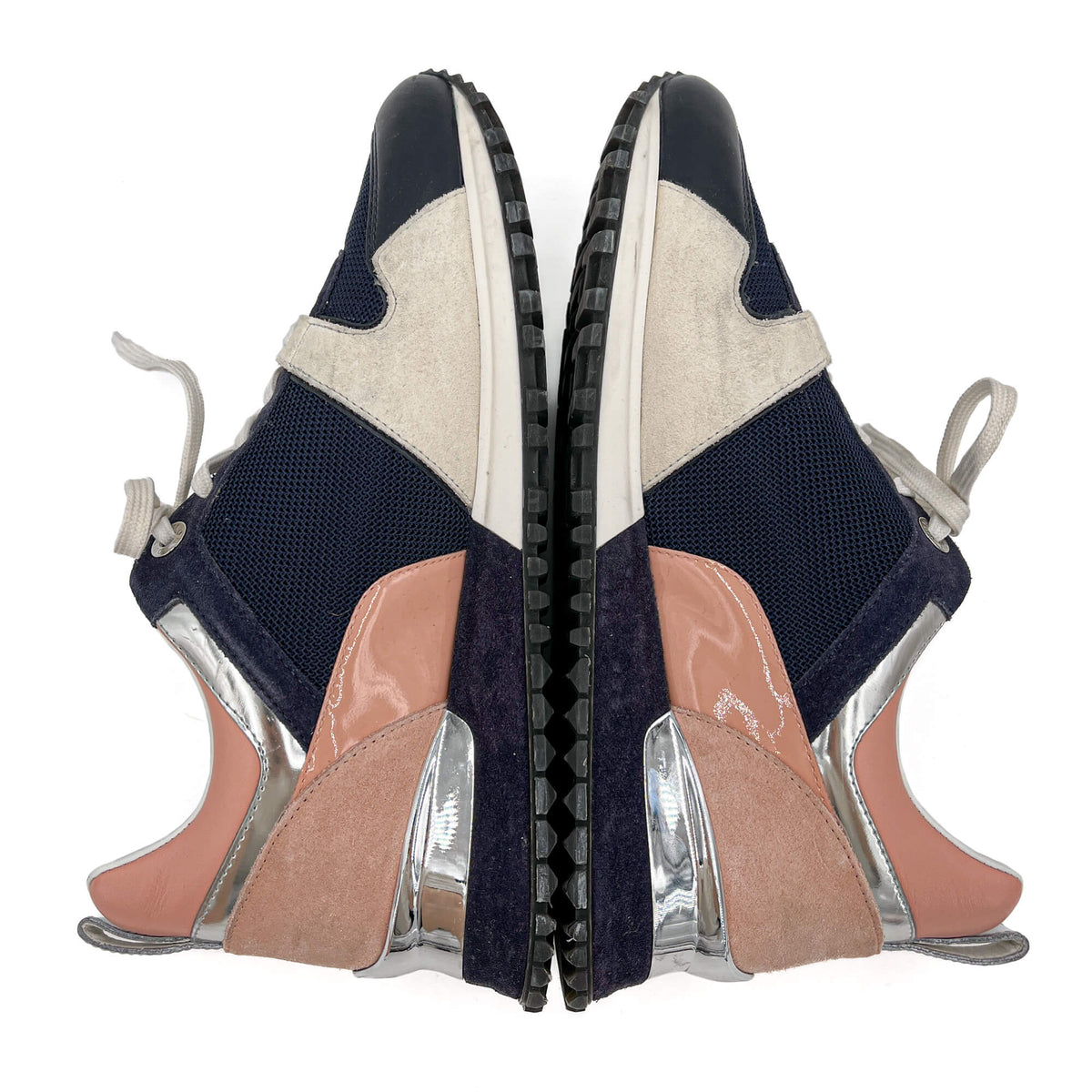 Second hand Louis Vuitton Run Away Leather Sneakers 38 Bicolor - Tabita Bags