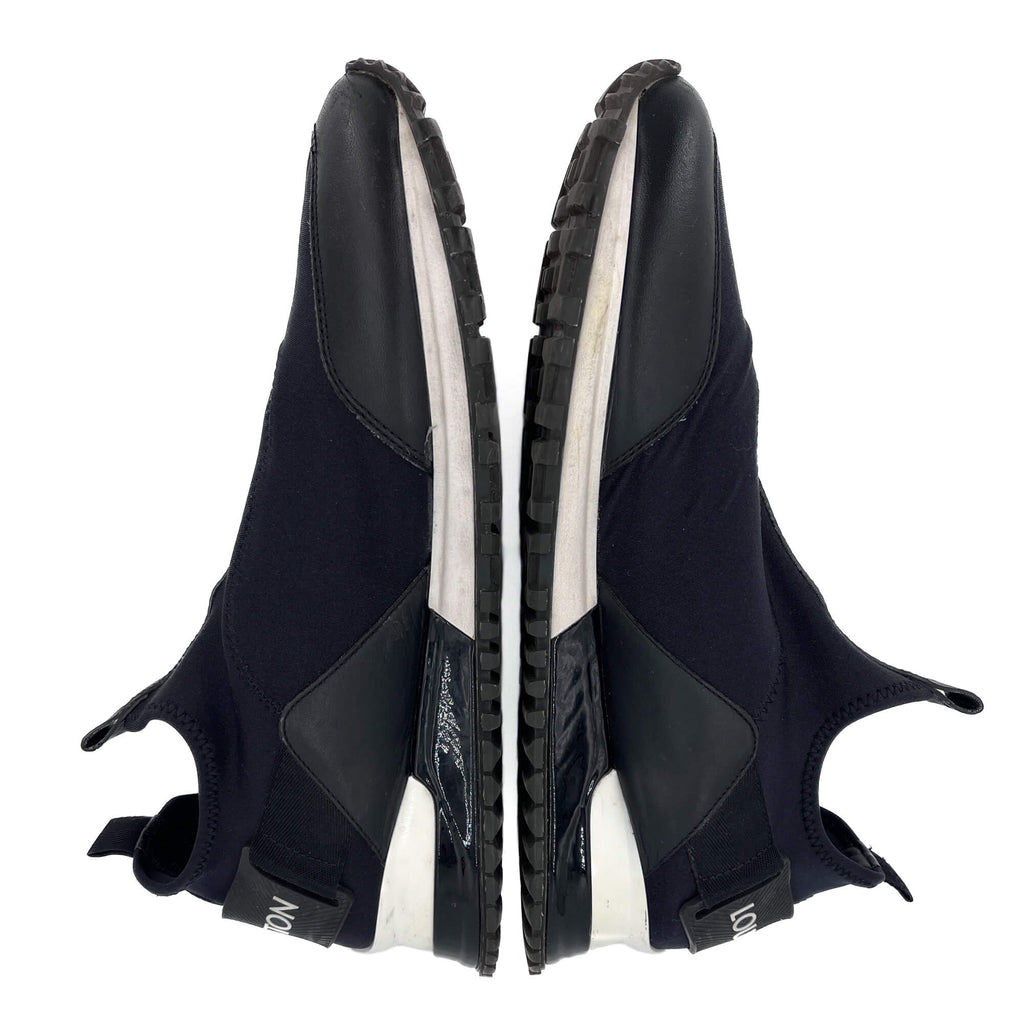 Second hand Louis Vuitton Run Away Leather Sneakers 38 Black & White - Tabita Bags