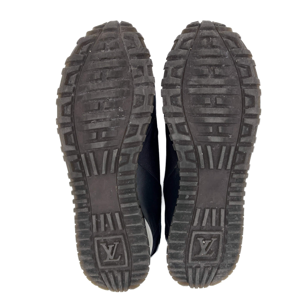 Second hand Louis Vuitton Run Away Leather Sneakers 38 Black & White - Tabita Bags