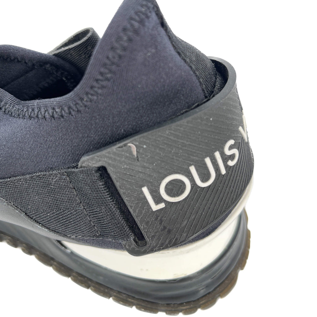 Second hand Louis Vuitton Run Away Leather Sneakers 38 Black & White - Tabita Bags