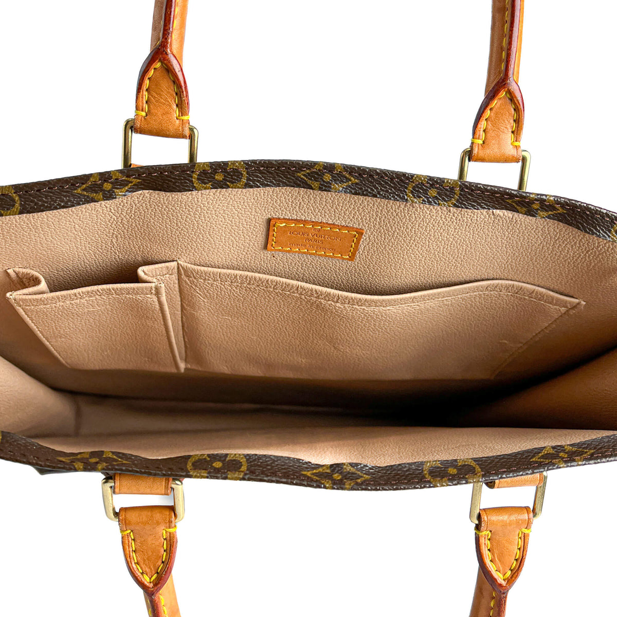 Second hand Louis Vuitton Sac Plat GM Canvas Tote Handbag Monogram - Tabita Bags