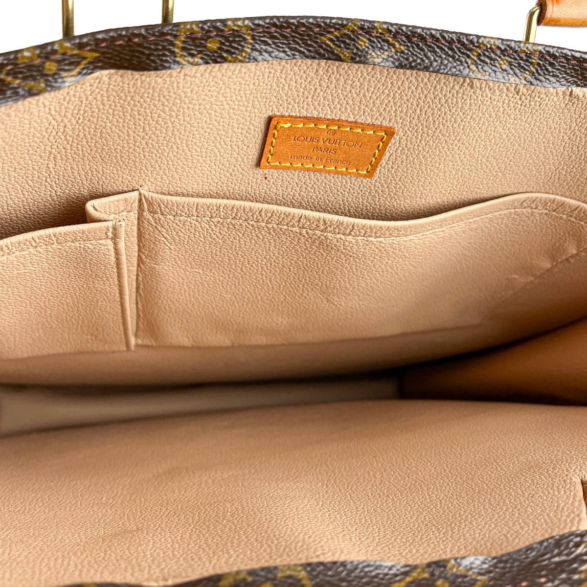 Second hand Louis Vuitton Sac Plat GM Canvas Tote Handbag Monogram - Tabita Bags