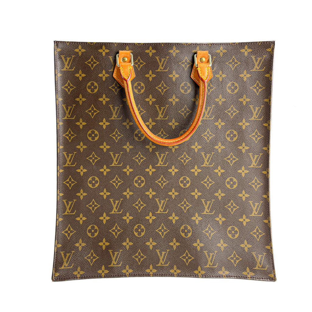 Second hand Louis Vuitton Sac Plat GM Canvas Tote Handbag Monogram - Tabita Bags