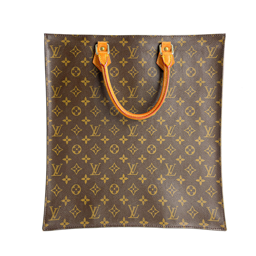 Second hand Louis Vuitton Sac Plat GM Canvas Tote Handbag Monogram - Tabita Bags