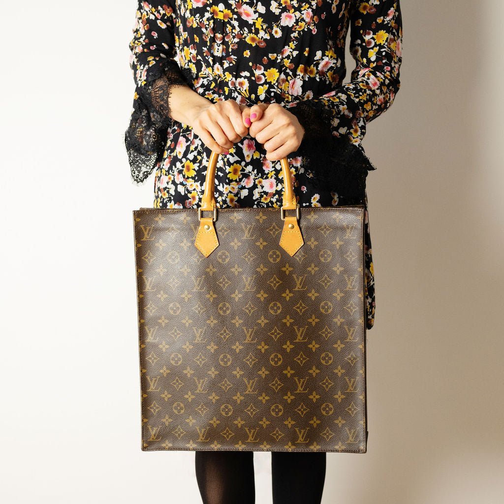 Second hand Louis Vuitton Sac Plat GM Canvas Tote Handbag Monogram - Tabita Bags
