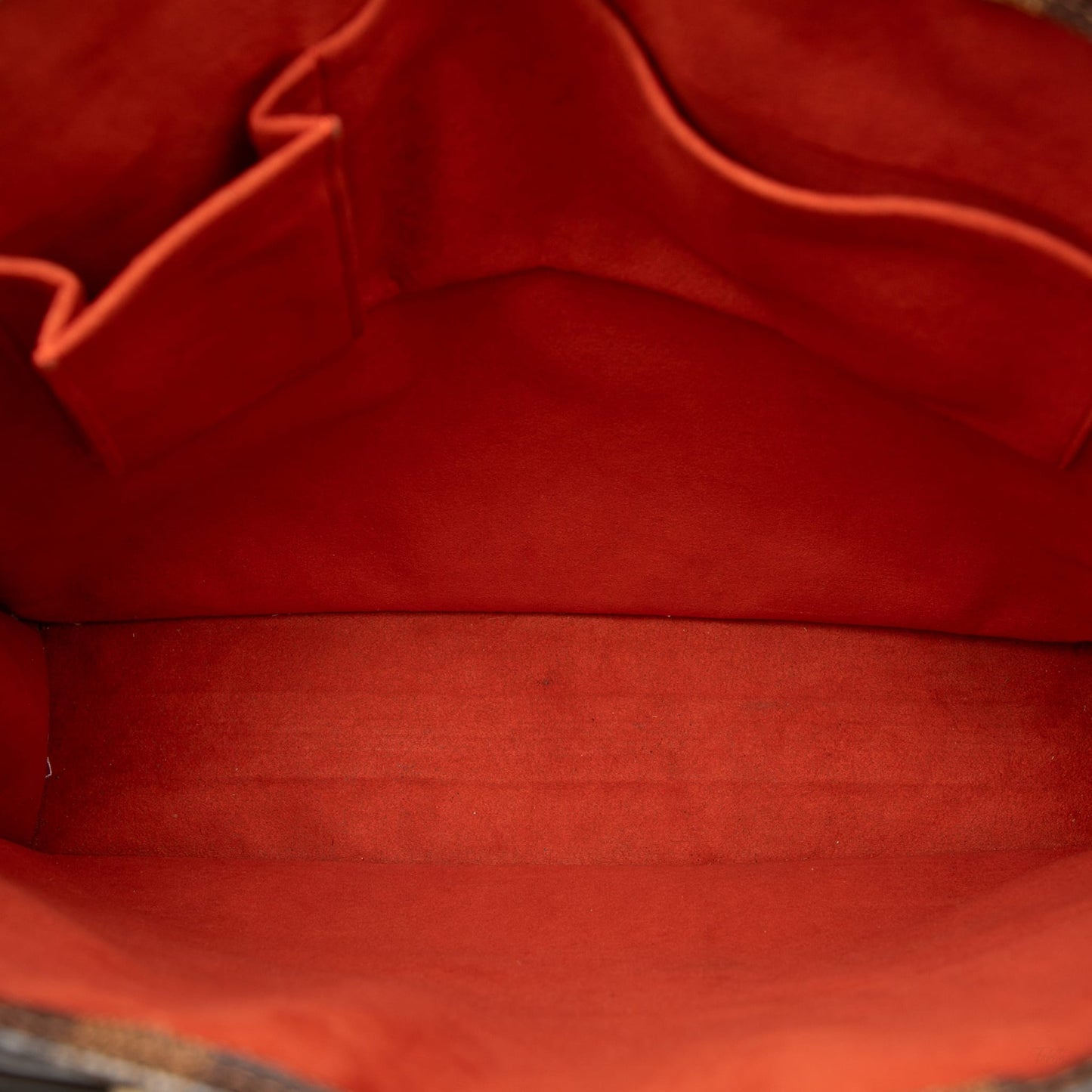 Second hand Louis Vuitton Sac Plat Leather Tote Handbag Damier Ebene - Tabita Bags