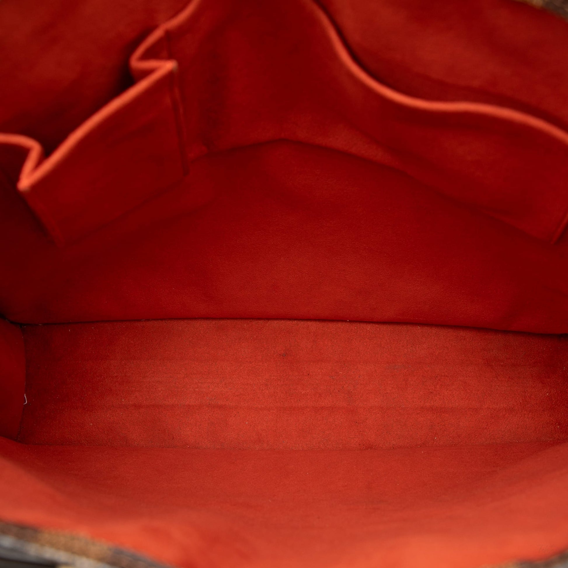 Second hand Louis Vuitton Sac Plat Leather Tote Handbag Damier Ebene - Tabita Bags