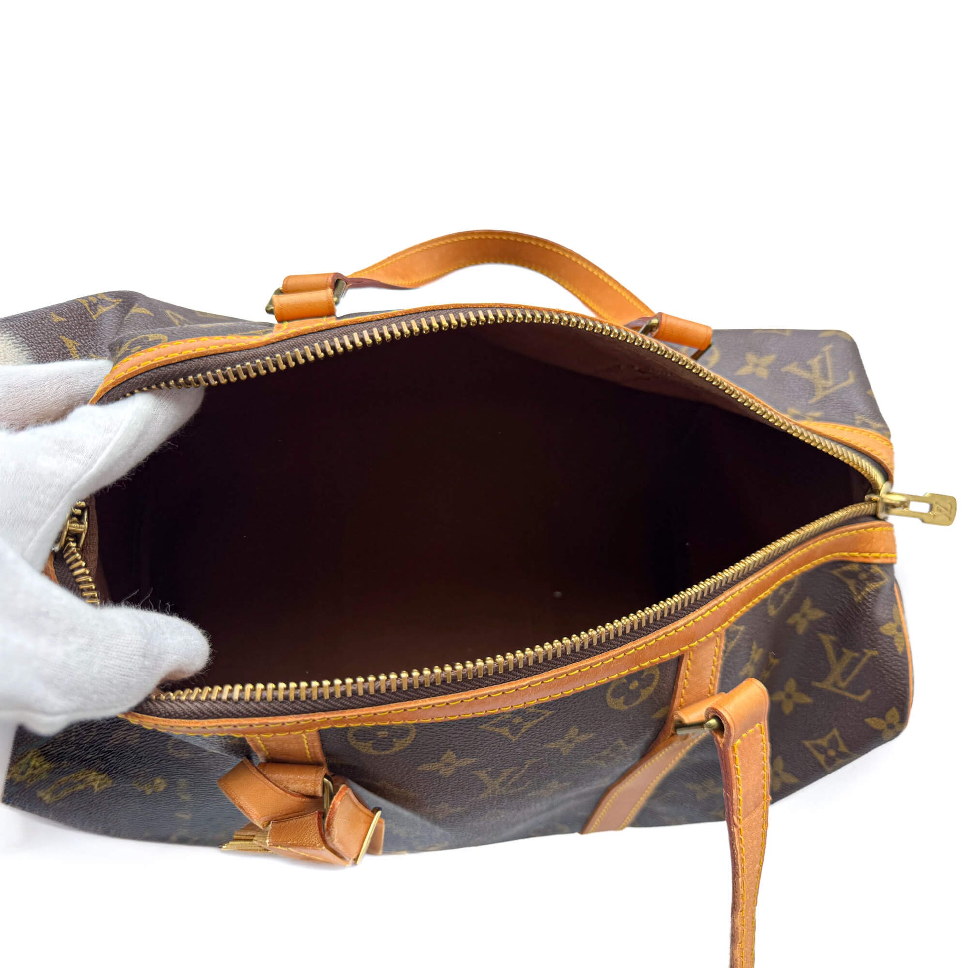 Second hand Louis Vuitton Sac Souple 35 Canvas Trunk Handbag Monogram - Tabita Bags