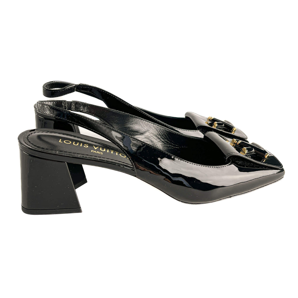 Second hand Louis Vuitton Shake Patent Leather Pump 41 Black - Tabita Bags