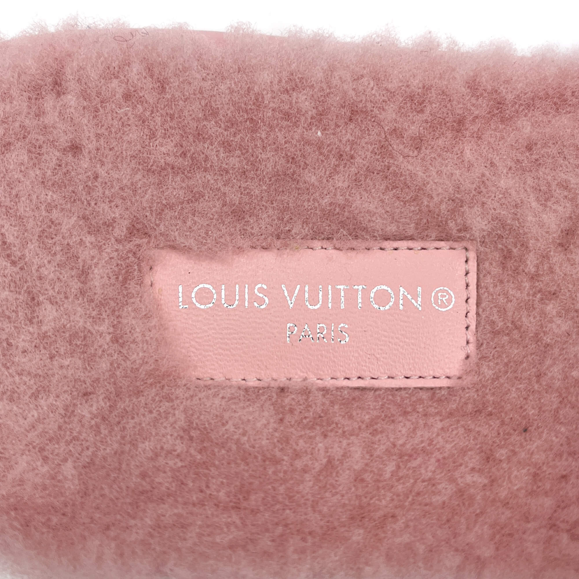 Louis Vuitton Shearling Slippers Fabric Flat Mule 39 Pink - Tabita