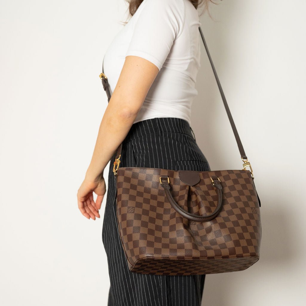 Second hand Louis Vuitton Siena MM Canvas Tote Crossbody Damier Ebene - Tabita Bags
