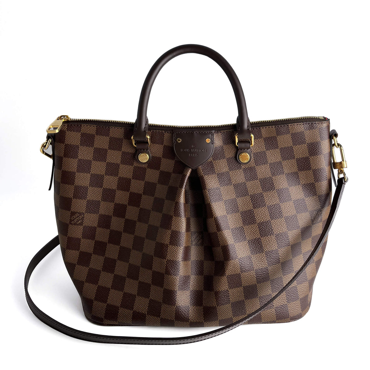 Second hand Louis Vuitton Siena MM Canvas Tote Crossbody Damier Ebene - Tabita Bags