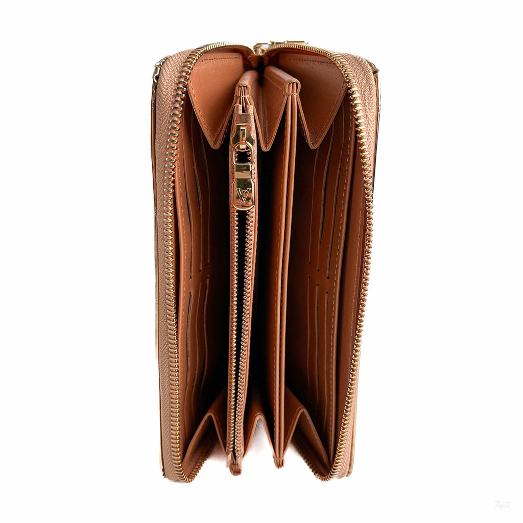 Second hand Louis Vuitton Sky Collection Canvas Mirror Long Zip Around Wallet Cooper - Tabita Bags