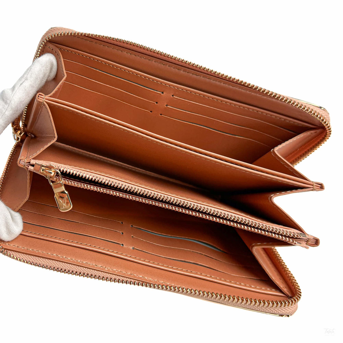 Second hand Louis Vuitton Sky Collection Canvas Mirror Long Zip Around Wallet Cooper - Tabita Bags