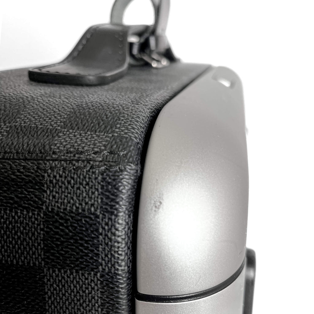 Second hand Louis Vuitton Soft Duffle 65 Canvas Travel Bag Damier Graphite - Tabita Bags