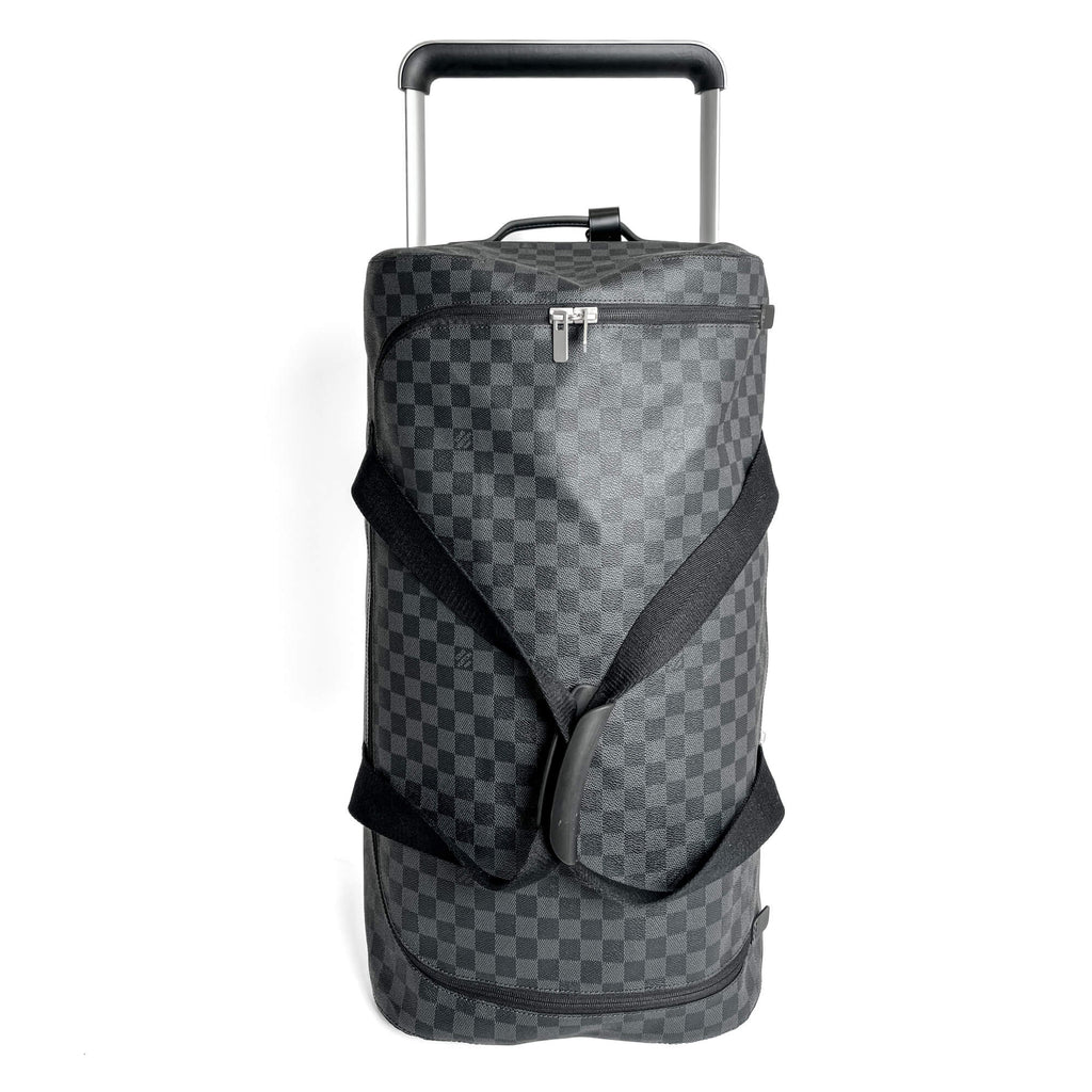 Second hand Louis Vuitton Soft Duffle 65 Canvas Travel Bag Damier Graphite - Tabita Bags