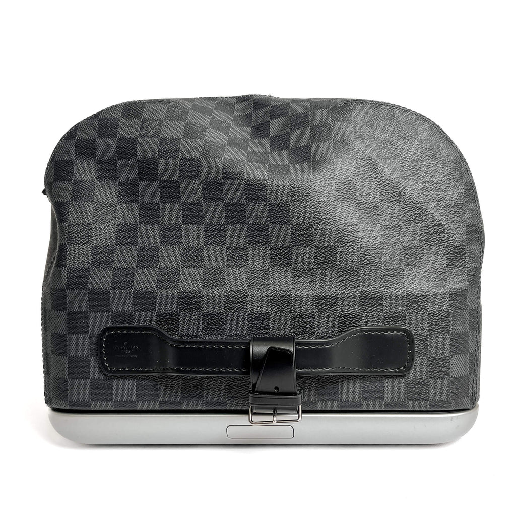 Second hand Louis Vuitton Soft Duffle 65 Canvas Travel Bag Damier Graphite - Tabita Bags