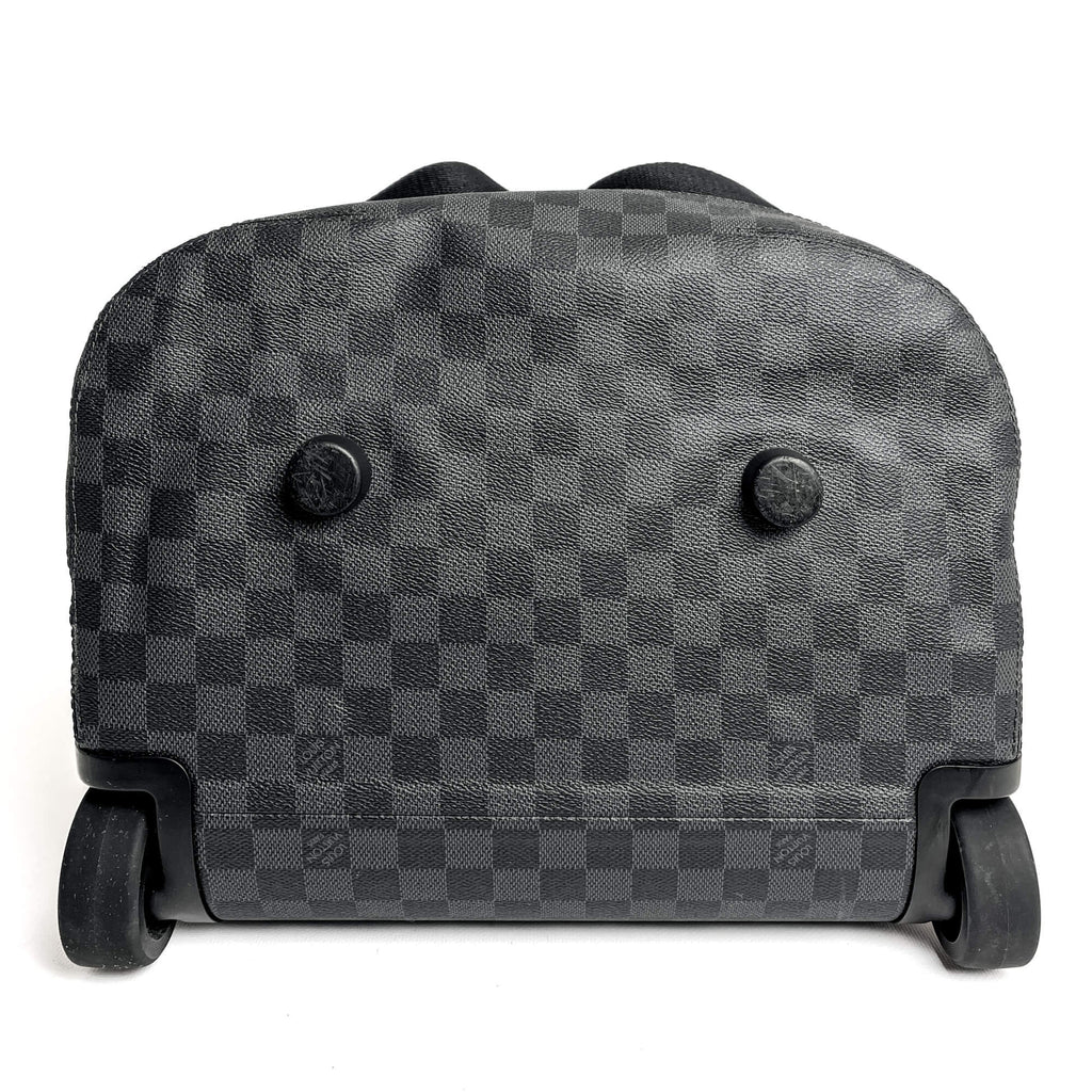 Second hand Louis Vuitton Soft Duffle 65 Canvas Travel Bag Damier Graphite - Tabita Bags