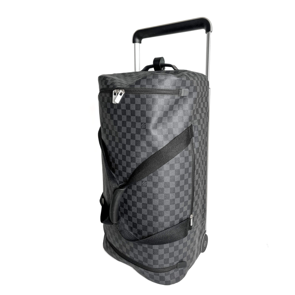 Second hand Louis Vuitton Soft Duffle 65 Canvas Travel Bag Damier Graphite - Tabita Bags