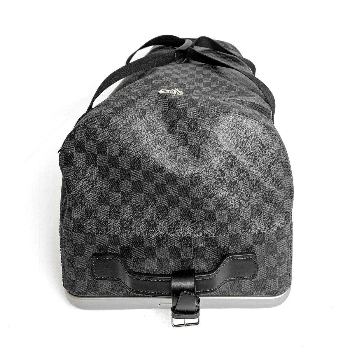 Second hand Louis Vuitton Soft Duffle 65 Canvas Travel Bag Damier Graphite - Tabita Bags