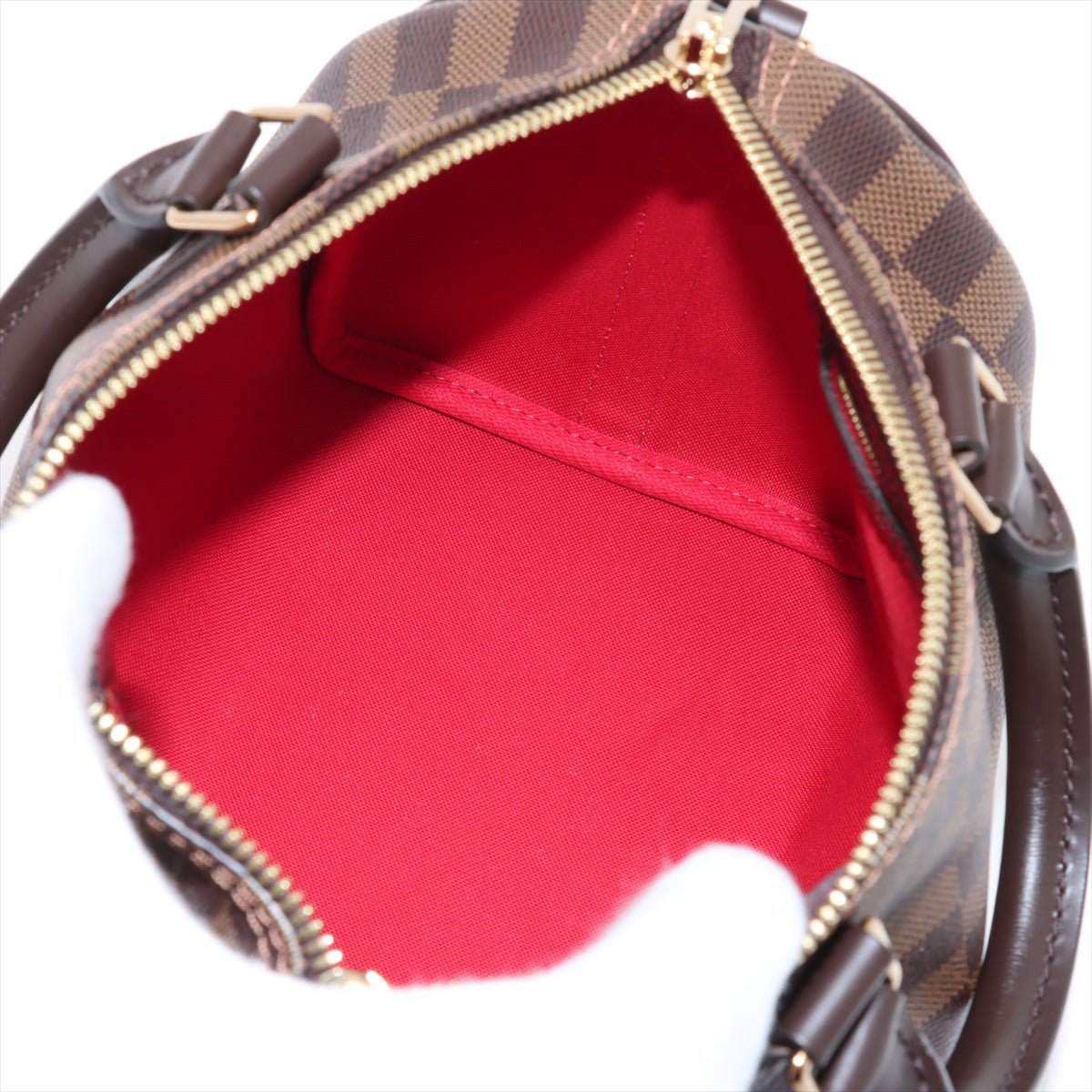 Second hand Louis Vuitton Speedy 25 Bandoulière Canvas Trunk Handbag Damier Ebene - Tabita Bags