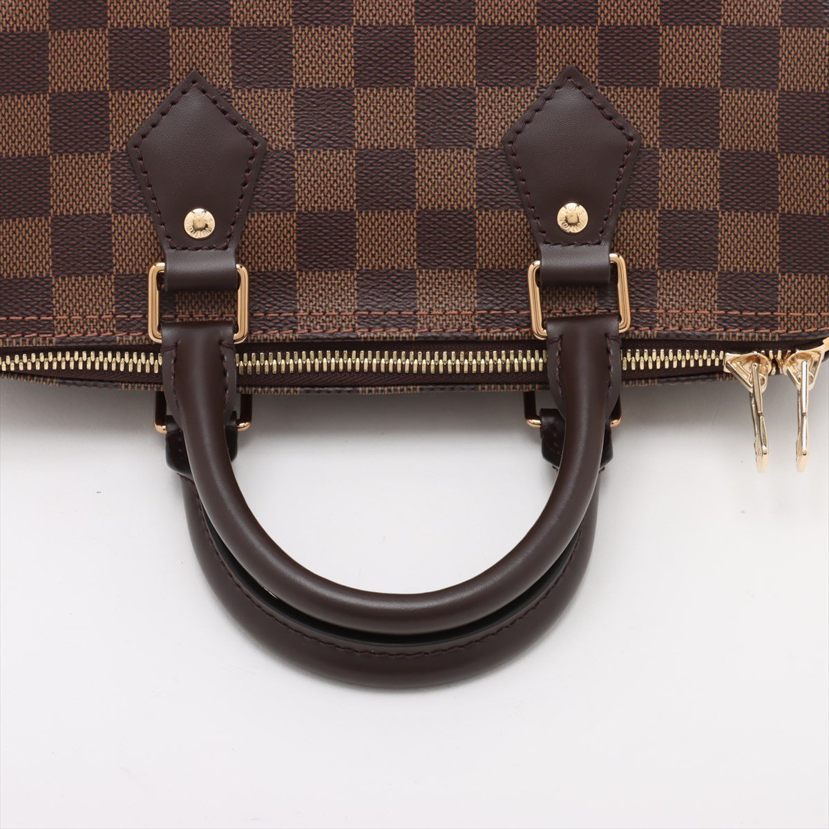 Second hand Louis Vuitton Speedy 25 Bandoulière Canvas Trunk Handbag Damier Ebene - Tabita Bags