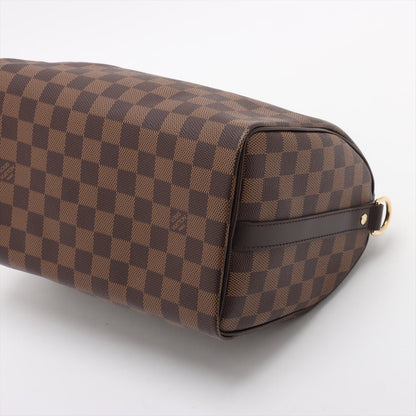 Second hand Louis Vuitton Speedy 25 Bandoulière Canvas Trunk Handbag Damier Ebene - Tabita Bags