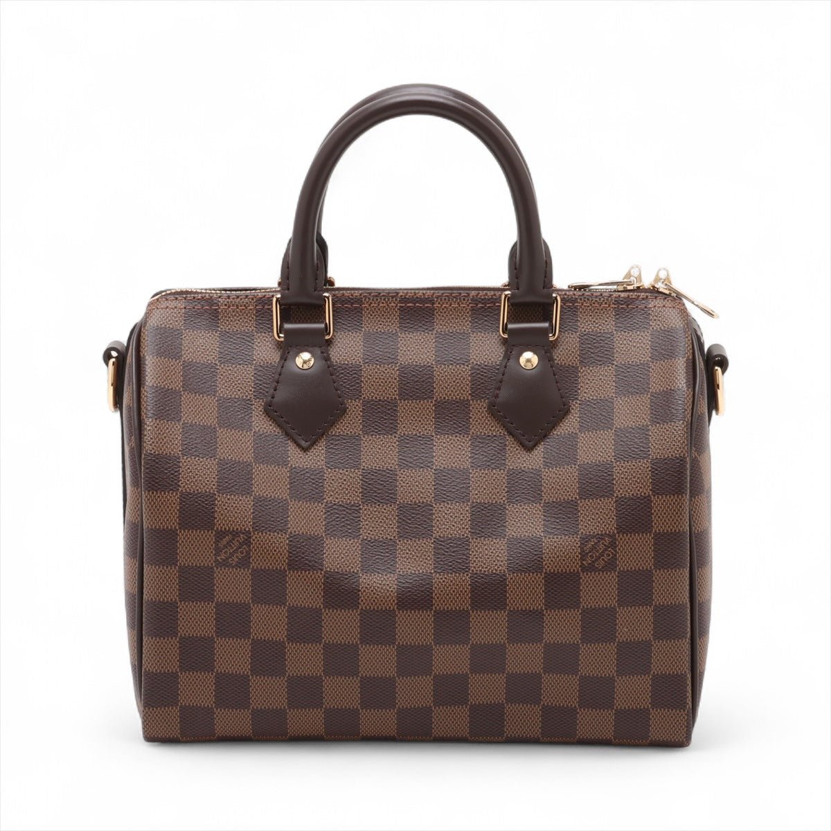 Second hand Louis Vuitton Speedy 25 Bandoulière Canvas Trunk Handbag Damier Ebene - Tabita Bags