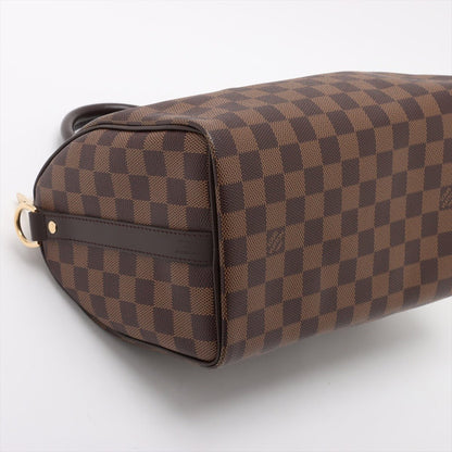 Second hand Louis Vuitton Speedy 25 Bandoulière Canvas Trunk Handbag Damier Ebene - Tabita Bags