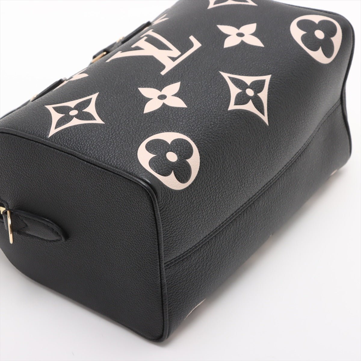 Second hand Louis Vuitton Speedy 25 Bandoulière Empreinte Leather Trunk Bag Black - Tabita Bags