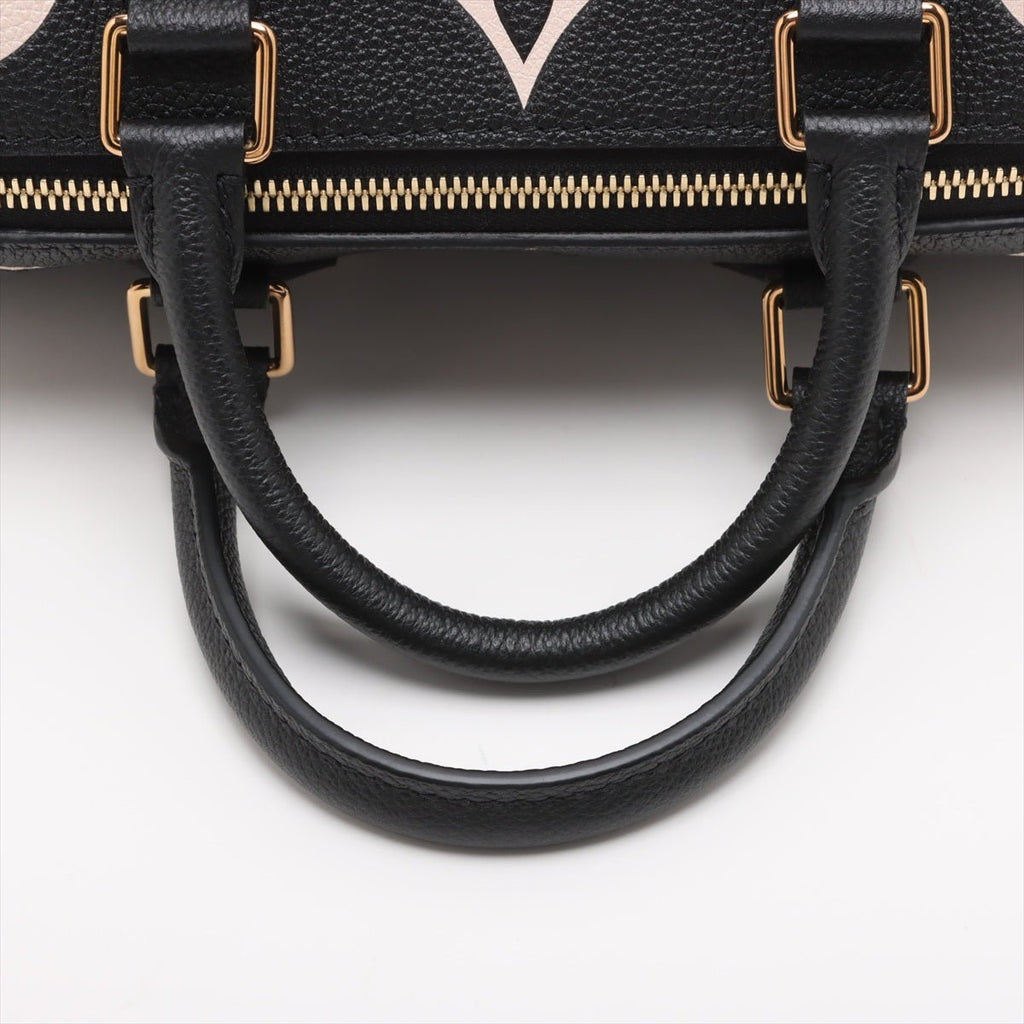 Second hand Louis Vuitton Speedy 25 Bandoulière Empreinte Leather Trunk Bag Black - Tabita Bags