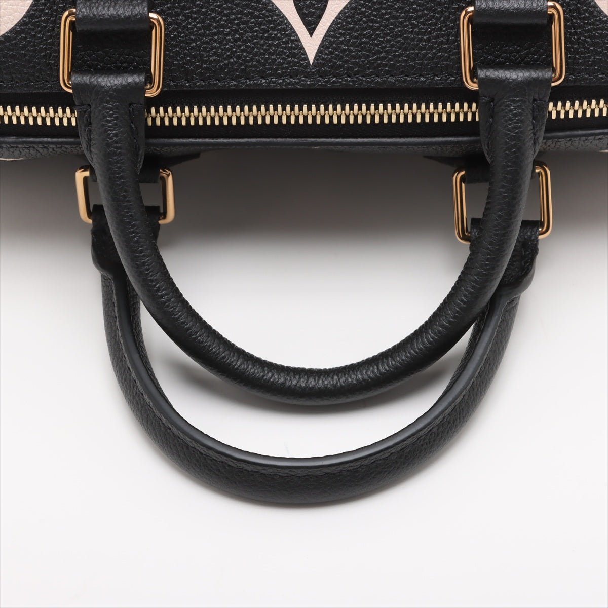 Second hand Louis Vuitton Speedy 25 Bandoulière Empreinte Leather Trunk Bag Black - Tabita Bags