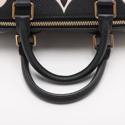 Second hand Louis Vuitton Speedy 25 Bandoulière Empreinte Leather Trunk Bag Black - Tabita Bags