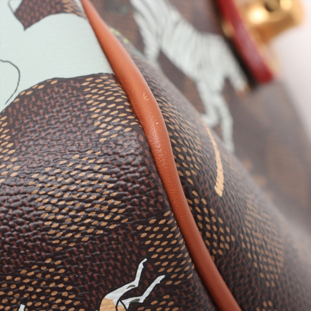 Second hand Louis Vuitton Speedy 25 Canvas Bandoulière The Darjeeling Limited Trunk Handbag Brown - Tabita Bags
