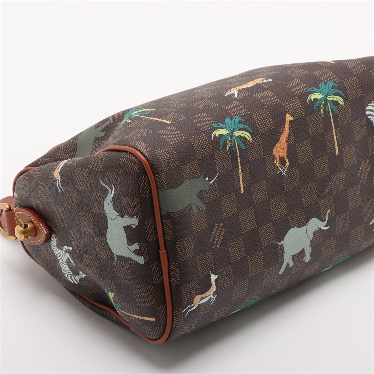 Second hand Louis Vuitton Speedy 25 Canvas Bandoulière The Darjeeling Limited Trunk Handbag Brown - Tabita Bags