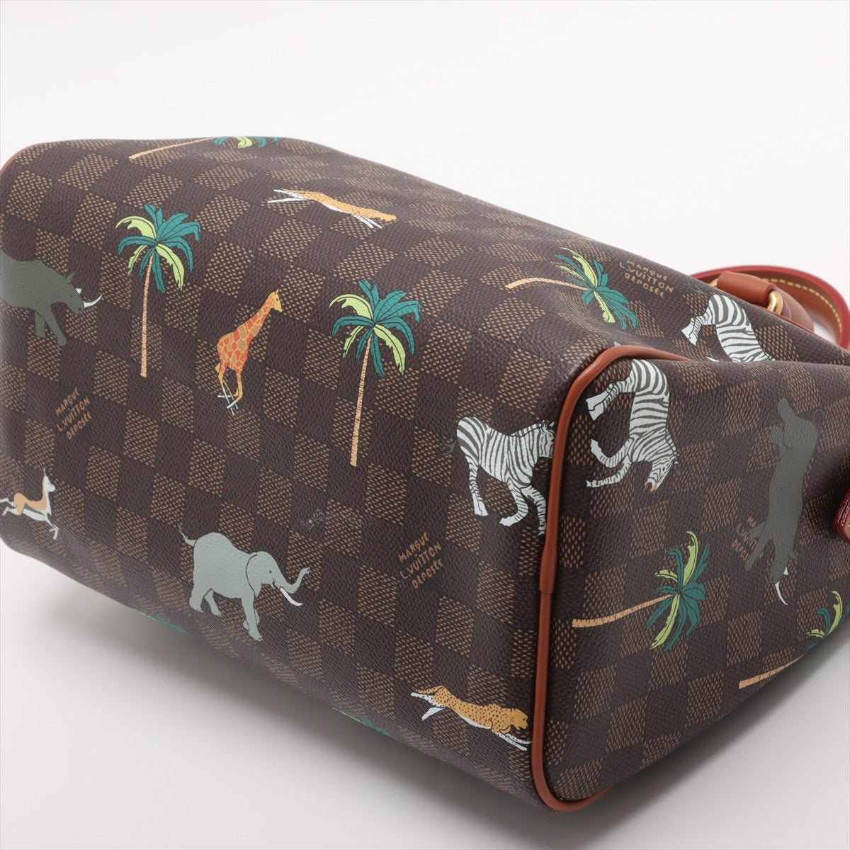 Second hand Louis Vuitton Speedy 25 Canvas Bandoulière The Darjeeling Limited Trunk Handbag Brown - Tabita Bags