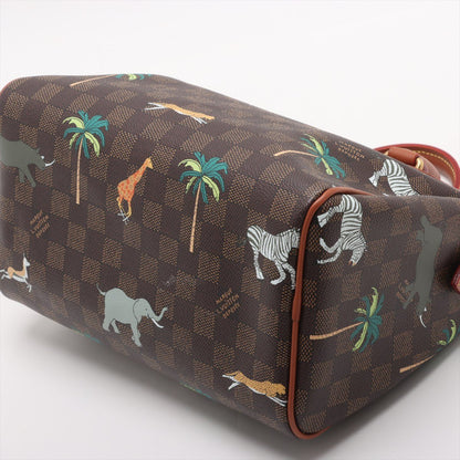 Second hand Louis Vuitton Speedy 25 Canvas Bandoulière The Darjeeling Limited Trunk Handbag Brown - Tabita Bags