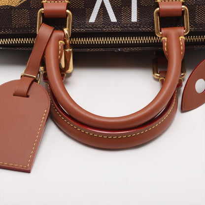Second hand Louis Vuitton Speedy 25 Canvas Bandoulière The Darjeeling Limited Trunk Handbag Brown - Tabita Bags