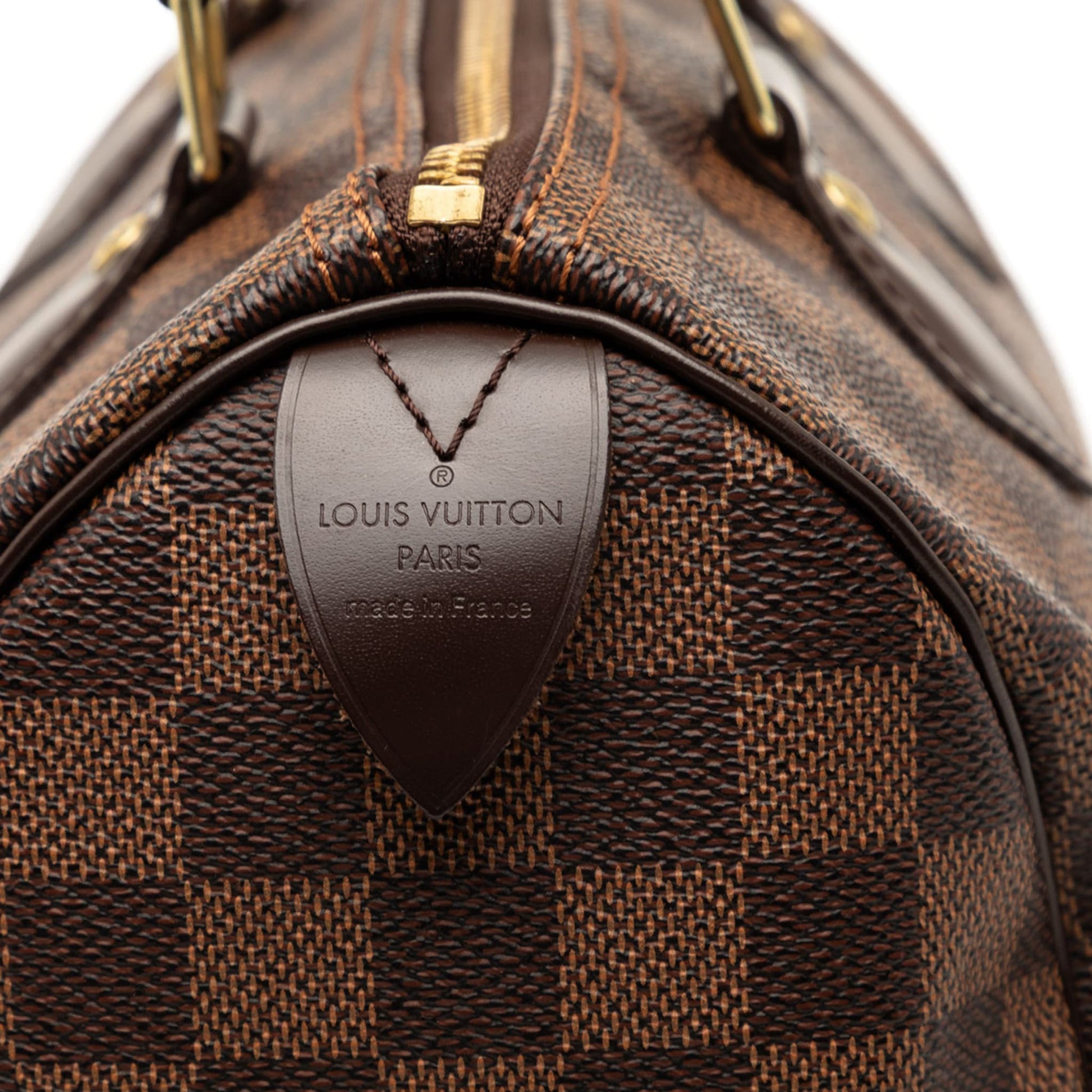 Second hand Louis Vuitton Speedy 25 Canvas Bandoulière Trunk Handbag Damier Ebene - Tabita Bags