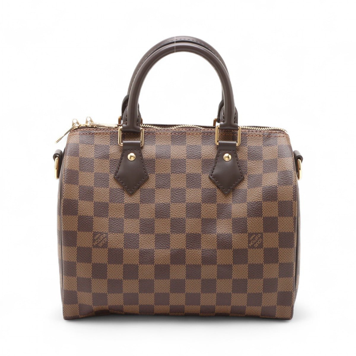 Second hand Louis Vuitton Speedy 25 Canvas Bandoulière Trunk Handbag Damier Ebene - Tabita Bags