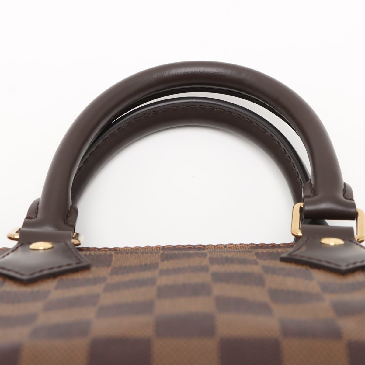 Second hand Louis Vuitton Speedy 25 Canvas Bandoulière Trunk Handbag Damier Ebene - Tabita Bags