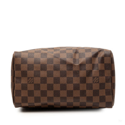 Second hand Louis Vuitton Speedy 25 Canvas Bandoulière Trunk Handbag Damier Ebene - Tabita Bags