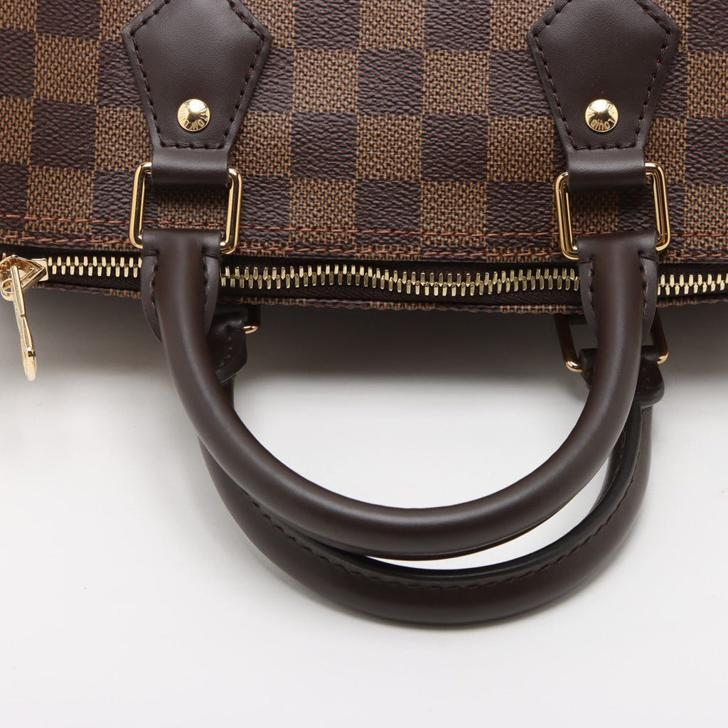 Second hand Louis Vuitton Speedy 25 Canvas Bandoulière Trunk Handbag Damier Ebene - Tabita Bags