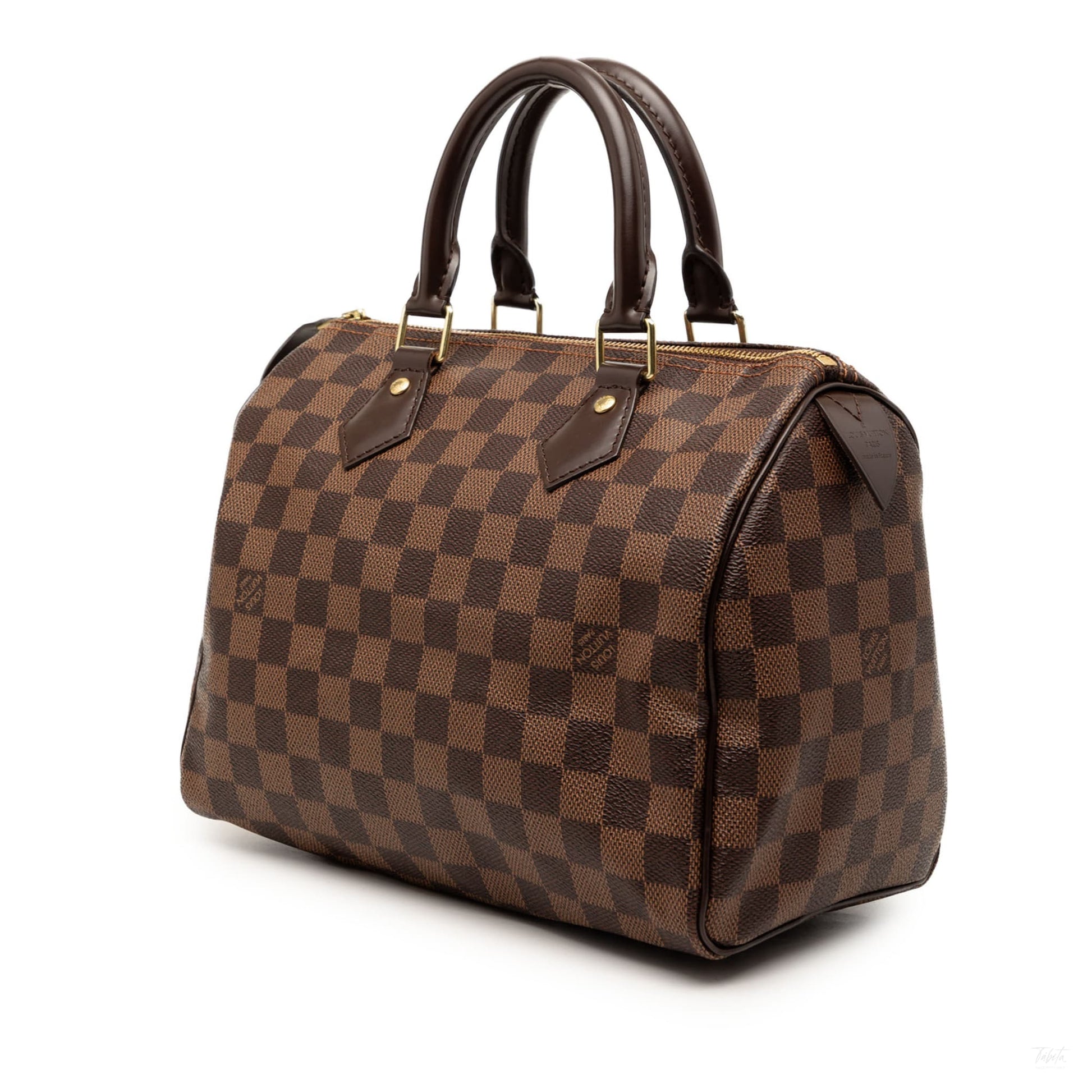 Second hand Louis Vuitton Speedy 25 Canvas Bandoulière Trunk Handbag Damier Ebene - Tabita Bags