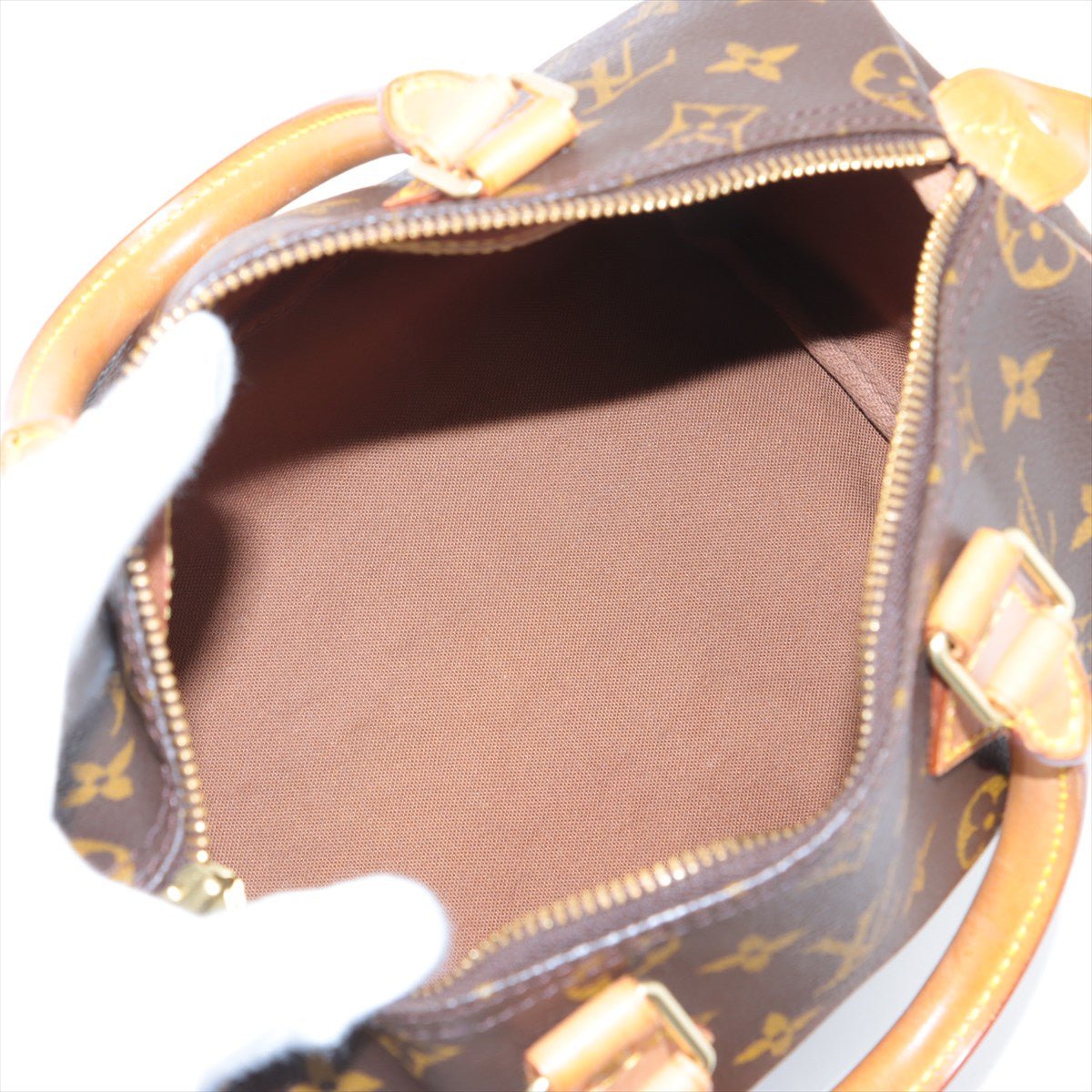 Second hand Louis Vuitton Speedy 25 Canvas Trunk Handbag Brown - Tabita Bags