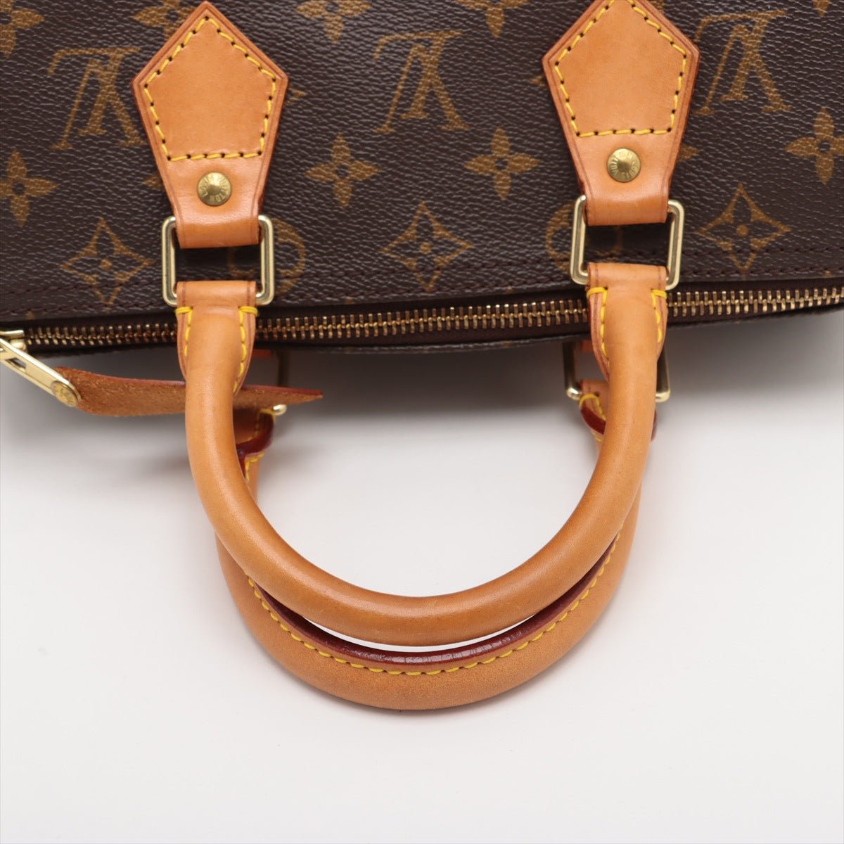 Second hand Louis Vuitton Speedy 25 Canvas Trunk Handbag Brown - Tabita Bags