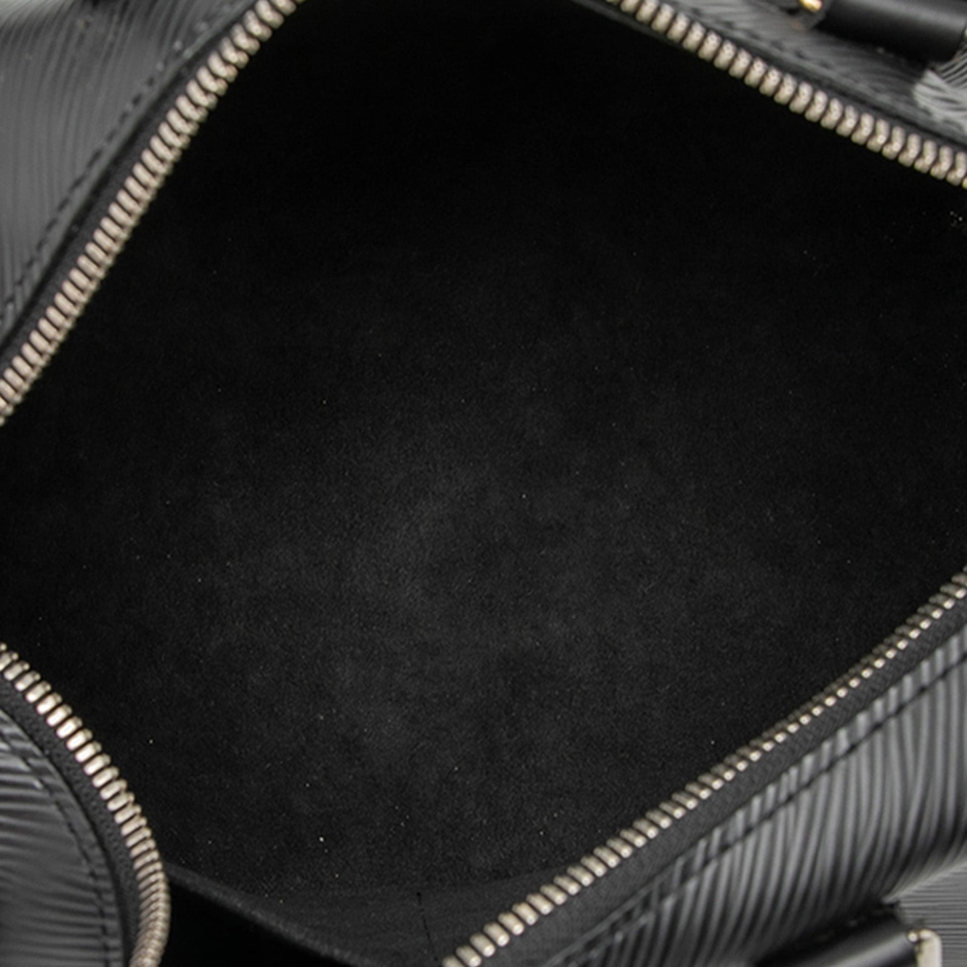 Second hand Louis Vuitton Speedy 25 Epi Leather Bandoulière Trunk Handbag Black - Tabita Bags