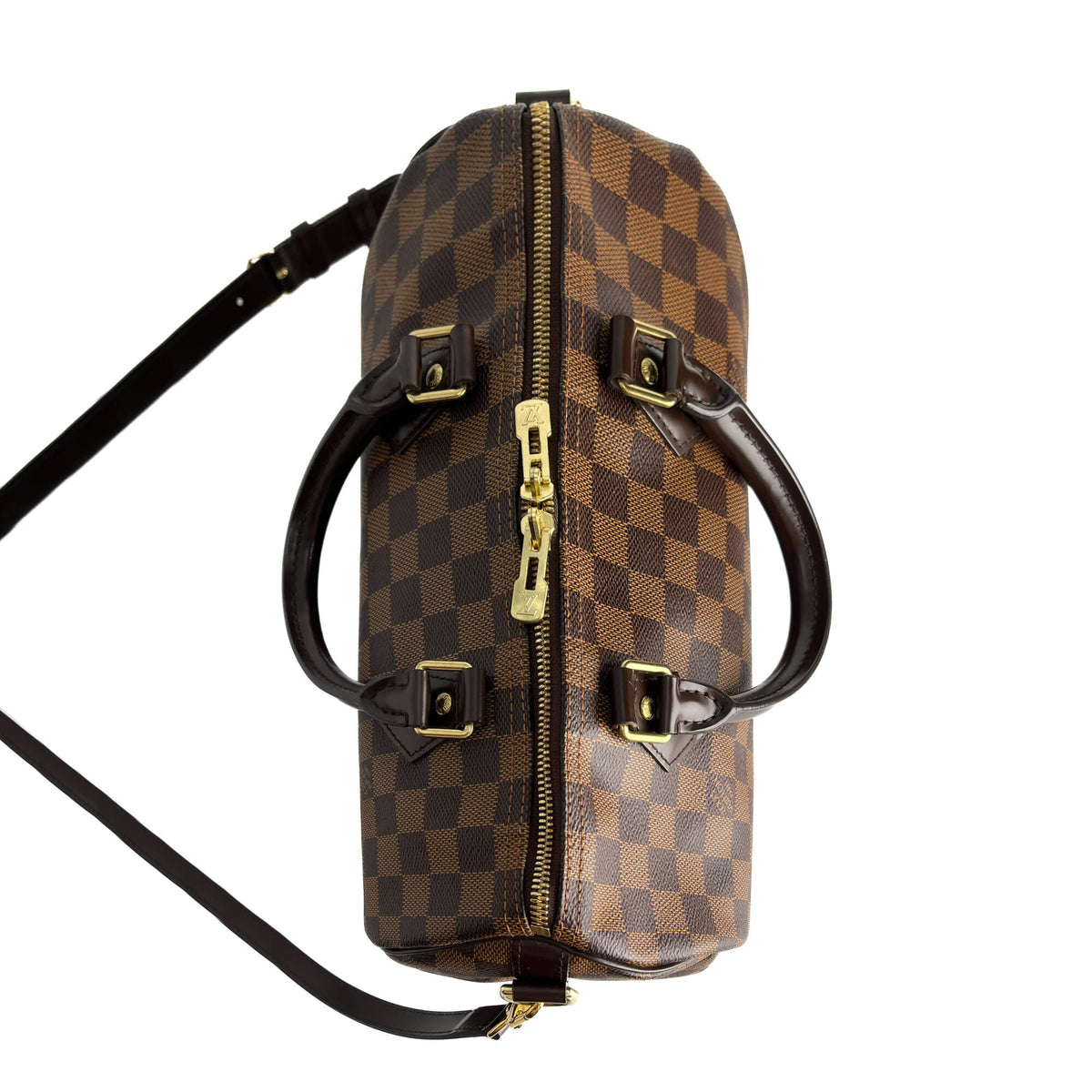 Second hand Louis Vuitton Speedy 30 Bandoulière Canvas Trunk Crossbody Damier Ebene - Tabita Bags