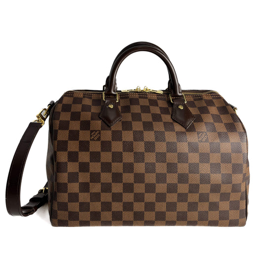 Second hand Louis Vuitton Speedy 30 Bandoulière Canvas Trunk Crossbody Damier Ebene - Tabita Bags